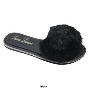 Lauren Lorraine Black Faux Fur Slides - NIB - Size 6